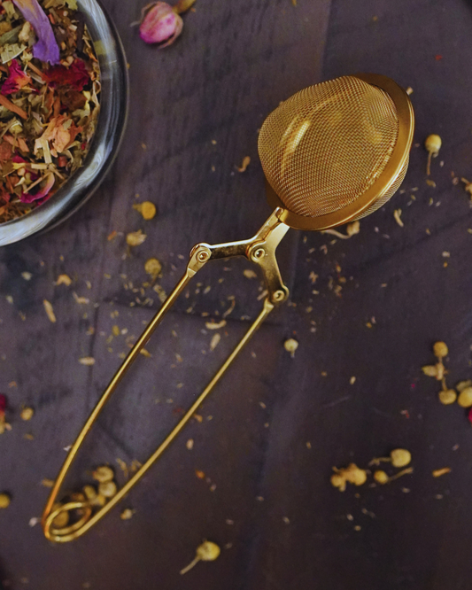 Gold Mesh Snap Tea Infuser (2in)